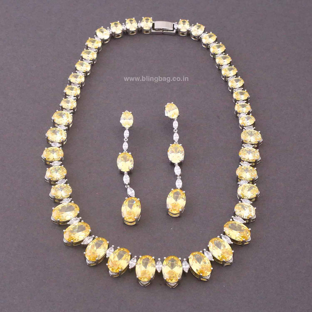 Lemon Hania Zirconia Jewellery Set