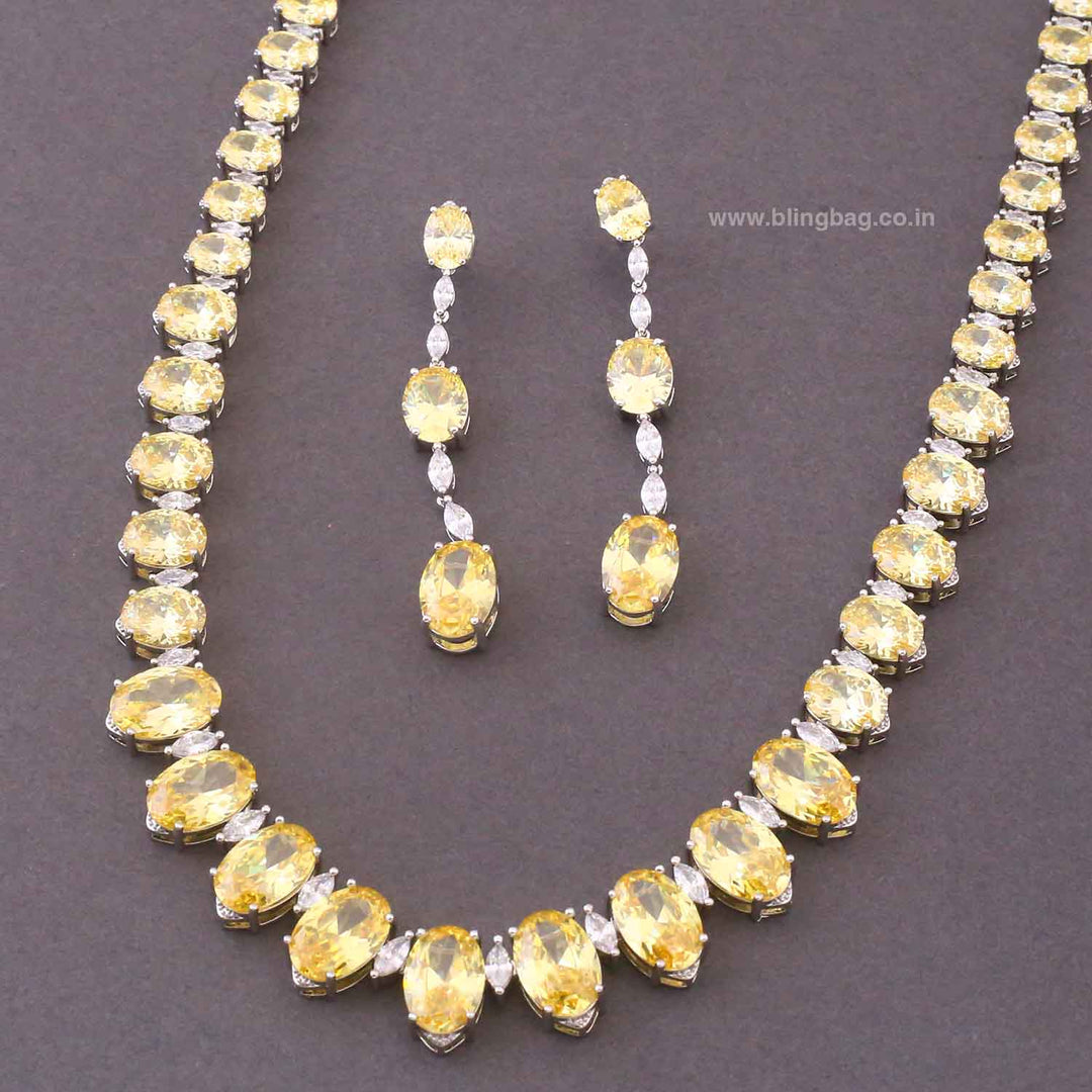 Lemon Hania Zirconia Jewellery Set