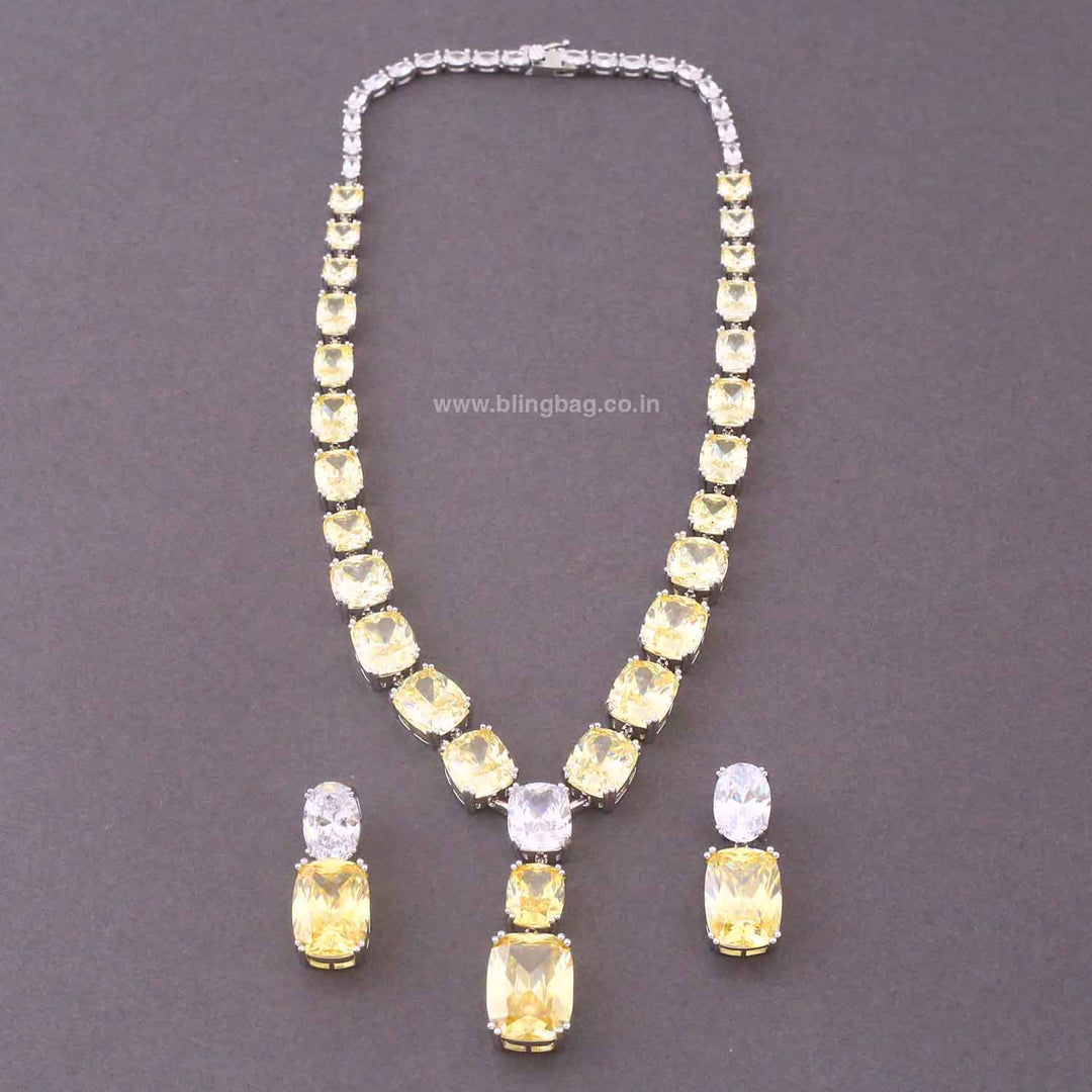 Lemon Hynaa Zirconia Jewellery Set
