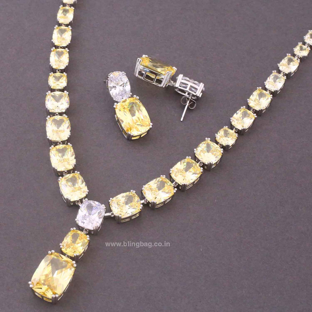 Lemon Hynaa Zirconia Jewellery Set