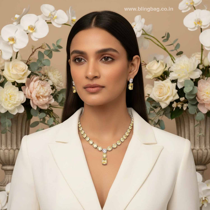 Lemon Hynaa Zirconia Jewellery Set