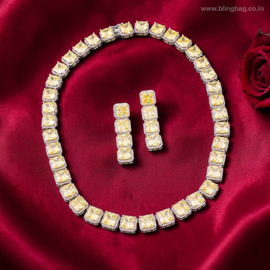 Lemon Keenie Zirconia Jewellery Set