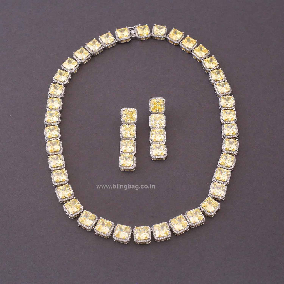 Lemon Keenie Zirconia Jewellery Set