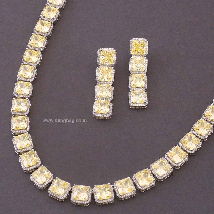 Lemon Keenie Zirconia Jewellery Set