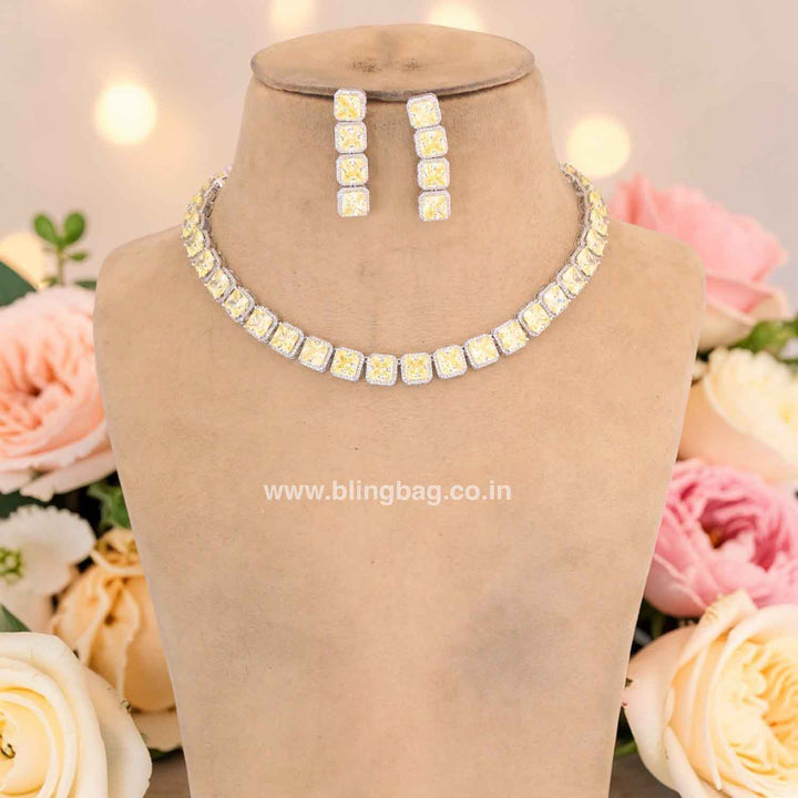 Lemon Keenie Zirconia Jewellery Set