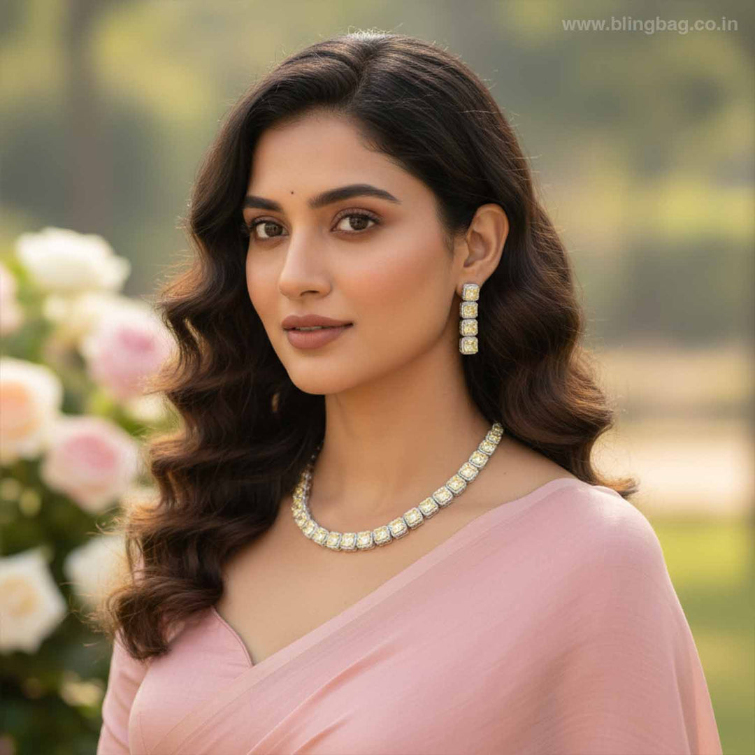 Lemon Keenie Zirconia Jewellery Set