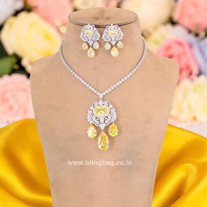 Lemon Kiaena Zirconia Pendant Set