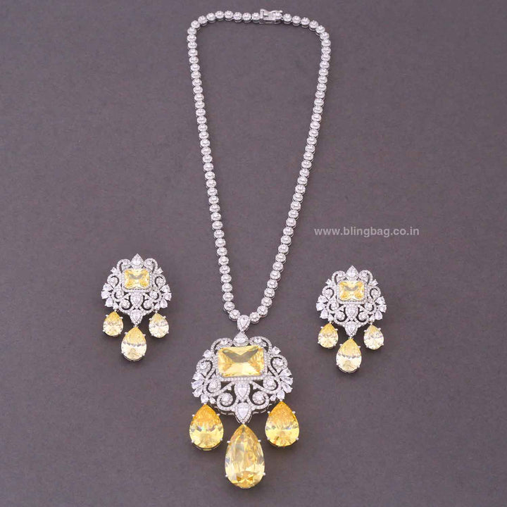 Lemon Kiaena Zirconia Pendant Set