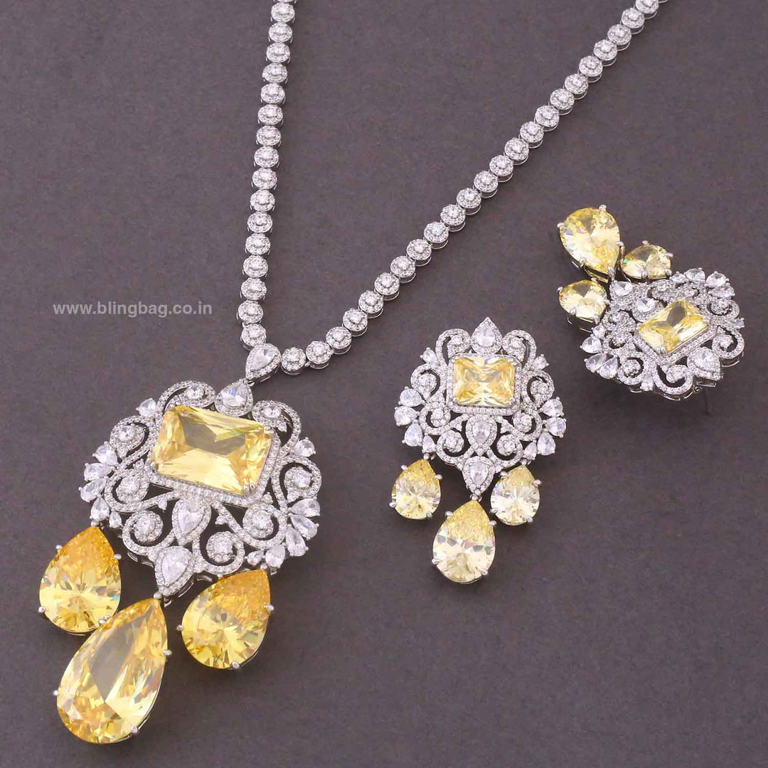 Lemon Kiaena Zirconia Pendant Set