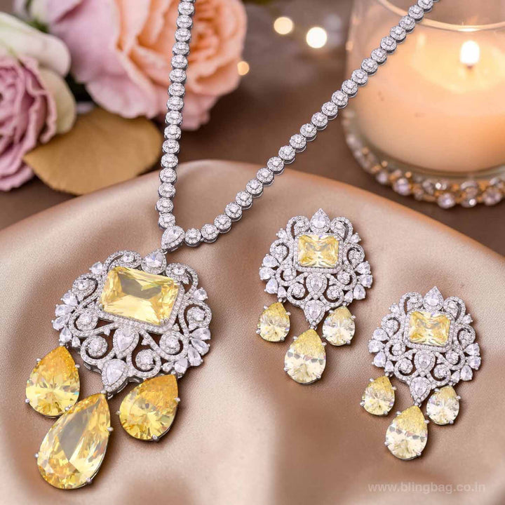 Lemon Kiaena Zirconia Pendant Set