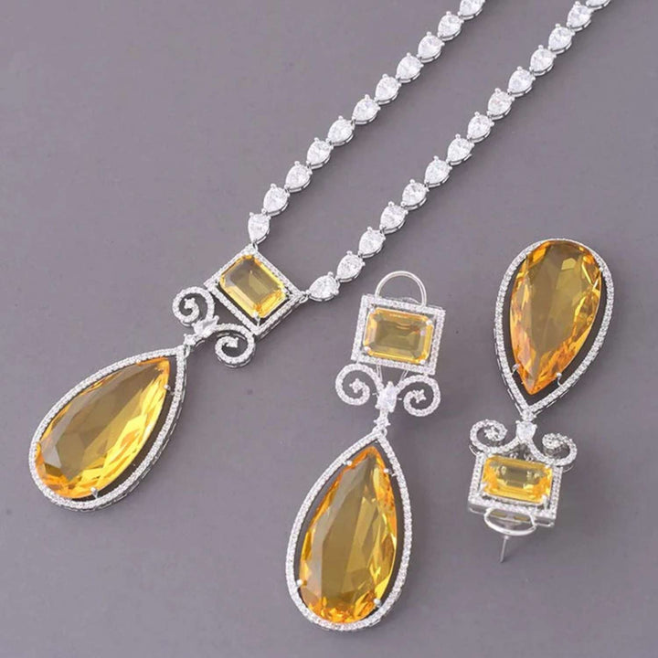 Lemon Michal Zirconia Jewellery Set