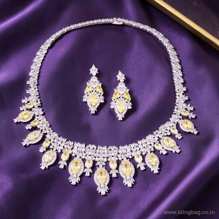 Lemon Mietta Zirconia Jewellery Set