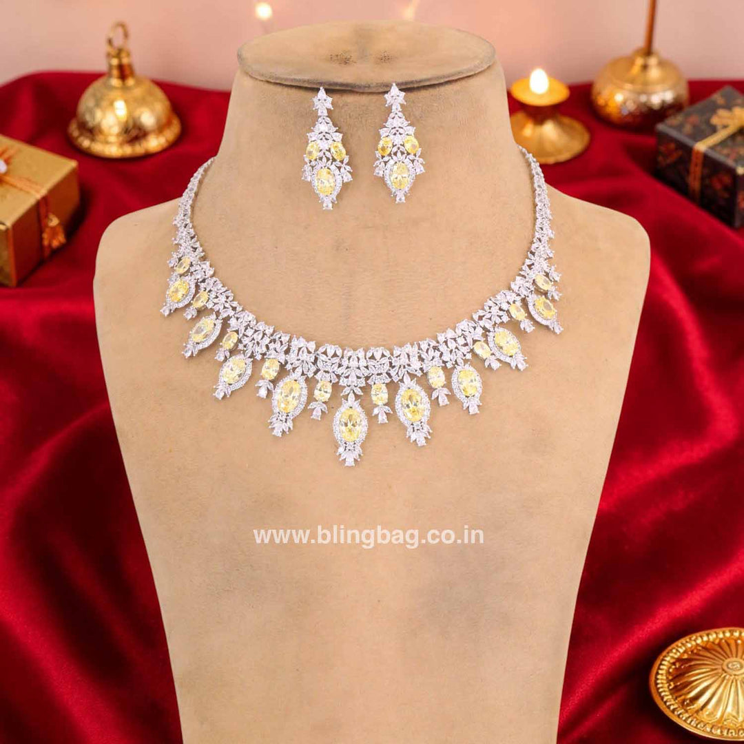 Lemon Mietta Zirconia Jewellery Set