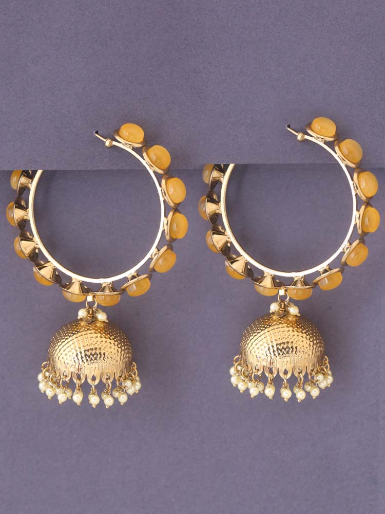 Lemon Perry Ethnic Jhumkis