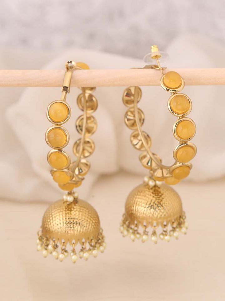 Lemon Perry Ethnic Jhumkis