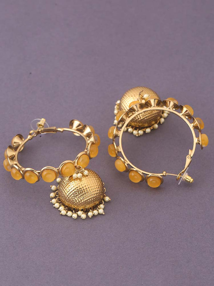 Lemon Perry Ethnic Jhumkis