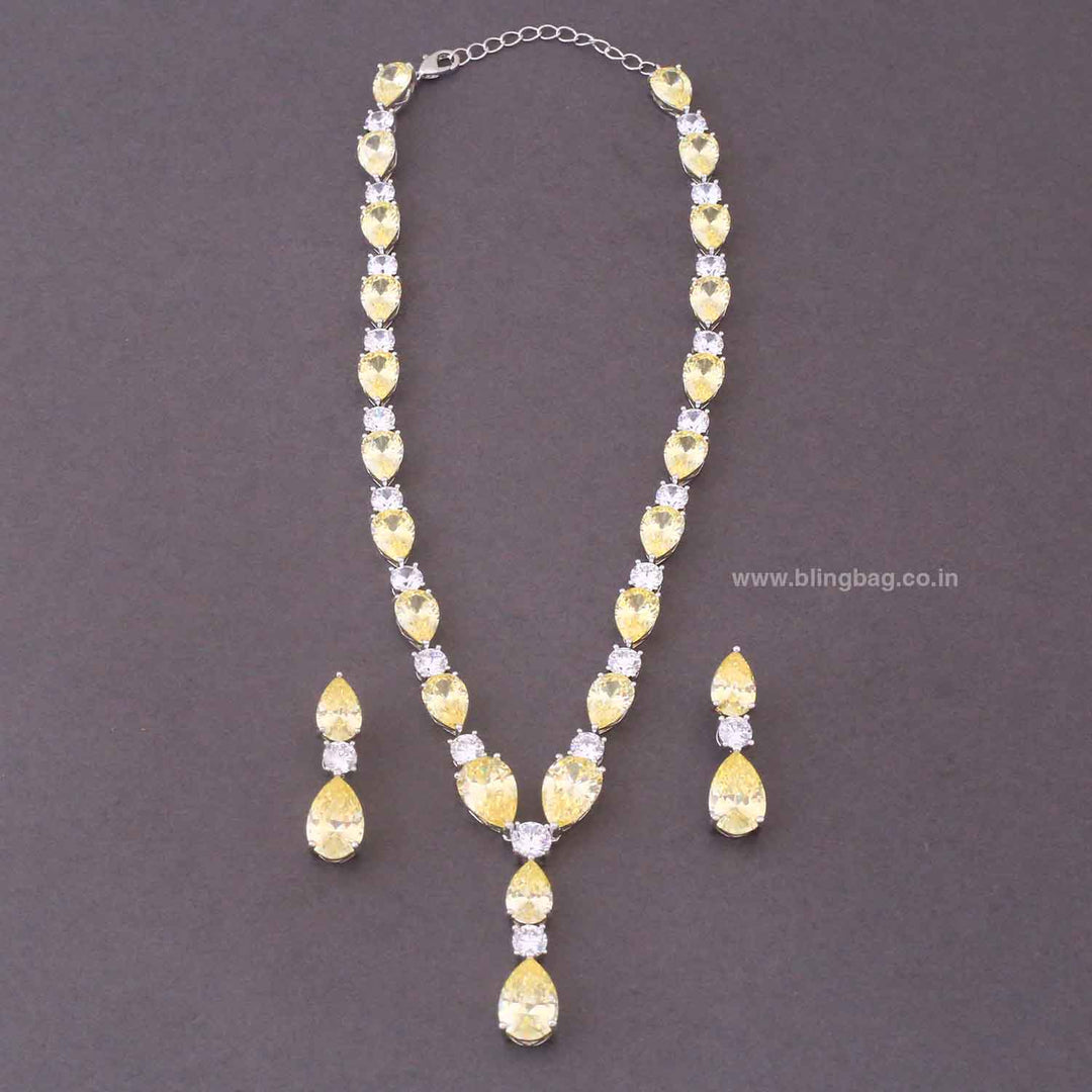 Lemon Selvie Zirconia Jewellery Set