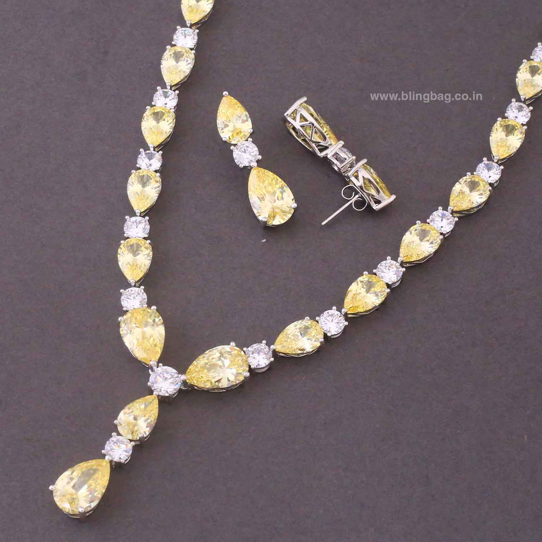 Lemon Selvie Zirconia Jewellery Set