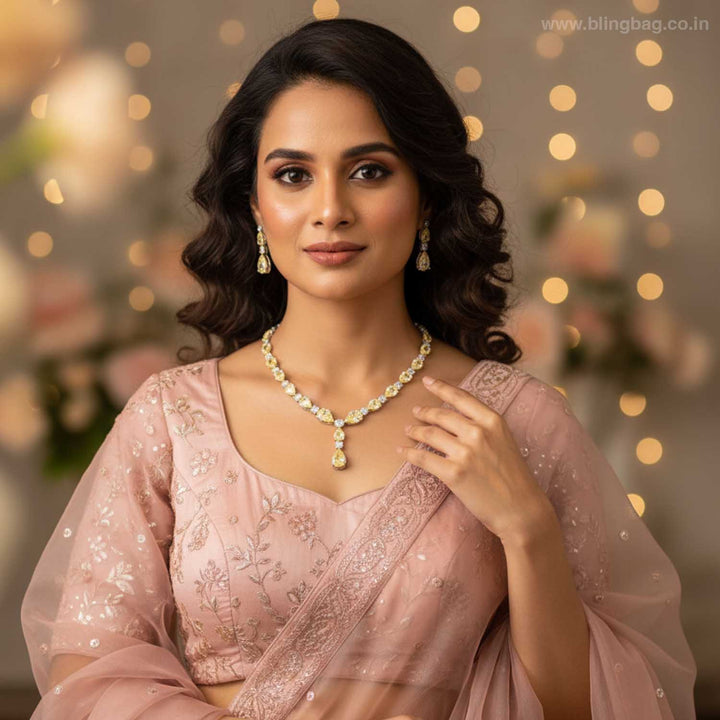 Lemon Selvie Zirconia Jewellery Set