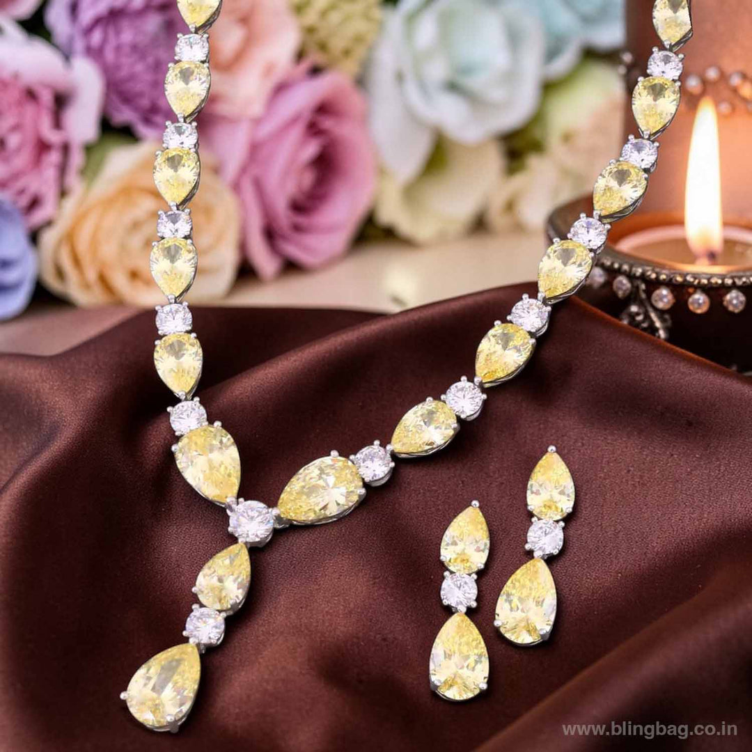 Lemon Selvie Zirconia Jewellery Set