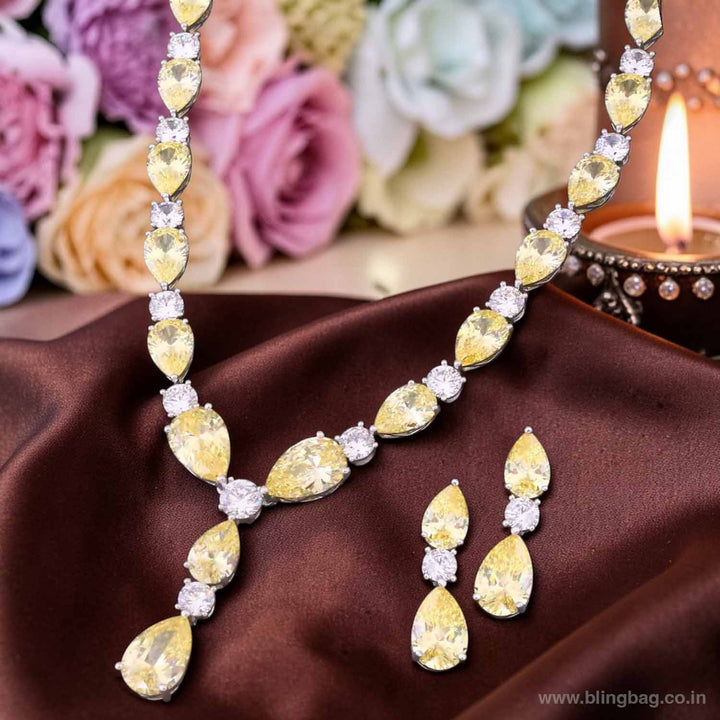 Lemon Selvie Zirconia Jewellery Set