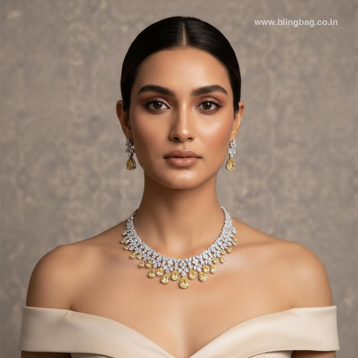 Lemon Vienta Zirconia Jewellery Set