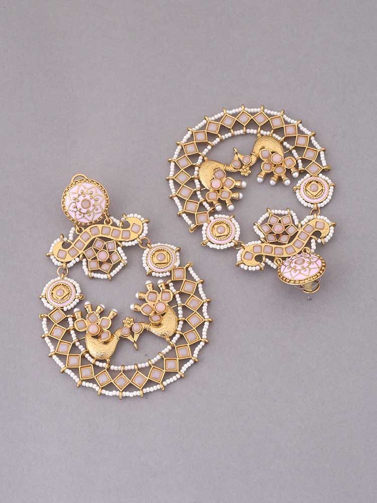 Lilac Mohita Ethnic Chandbalis