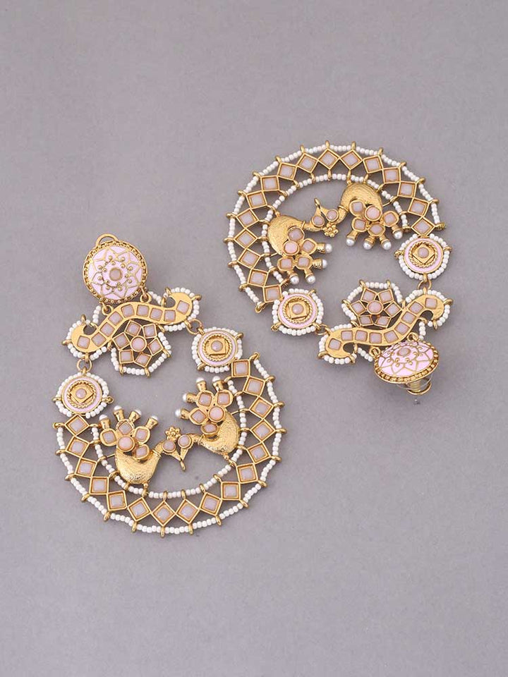 Lilac Mohita Ethnic Chandbalis