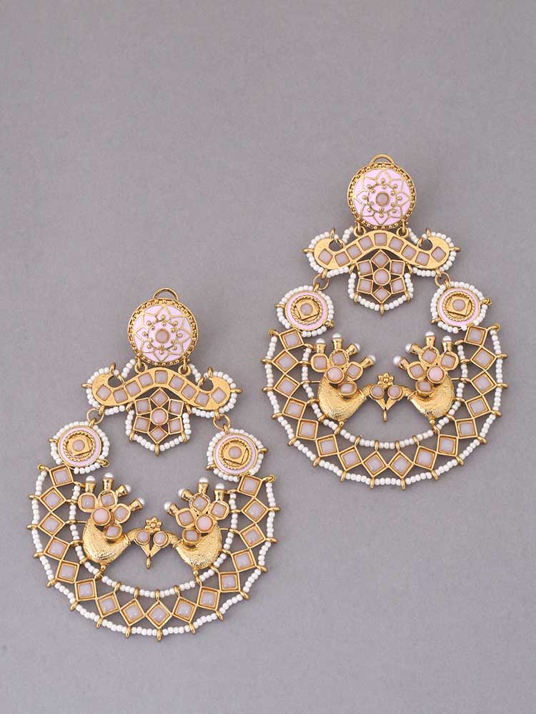 Lilac Mohita Ethnic Chandbalis