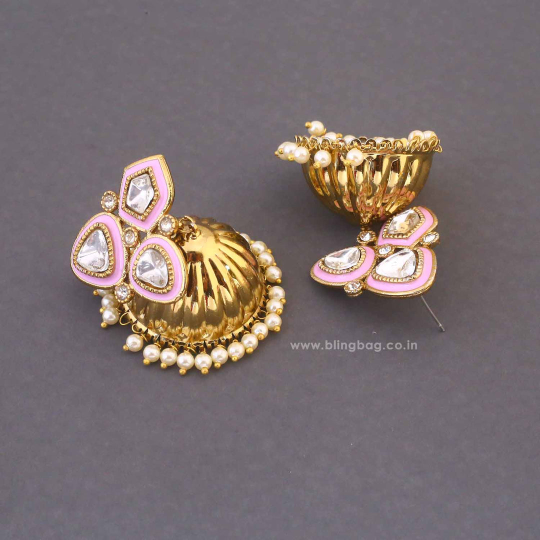 Lilac Paridhi Jhumkis