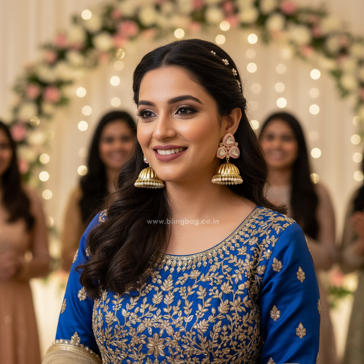 Lilac Paridhi Jhumkis