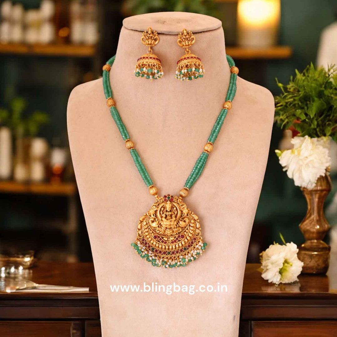 Mint Kritikar Temple Jewellery Set- New Arrival