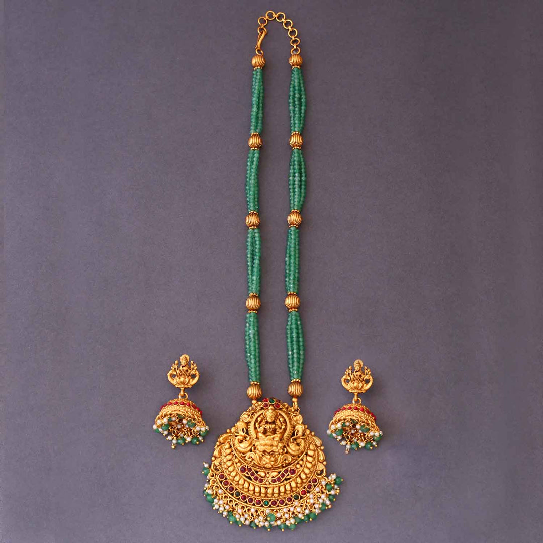 Mint Kritikar Temple Jewellery Set- New Arrival