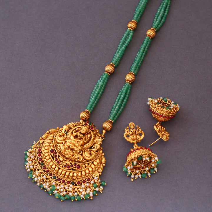 Mint Kritikar Temple Jewellery Set- New Arrival