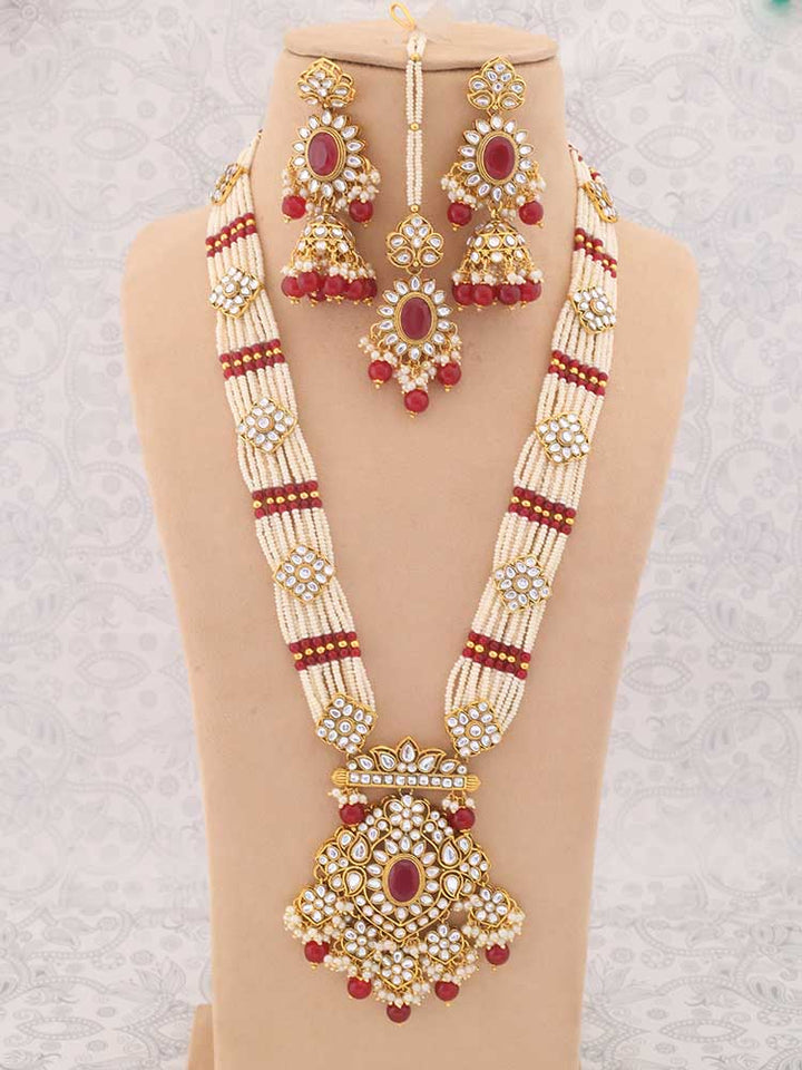 Maroon Aafreeda Jewellery Set