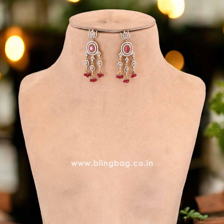 Maroon Ethan Victorian Jewellery Set- New Arrival