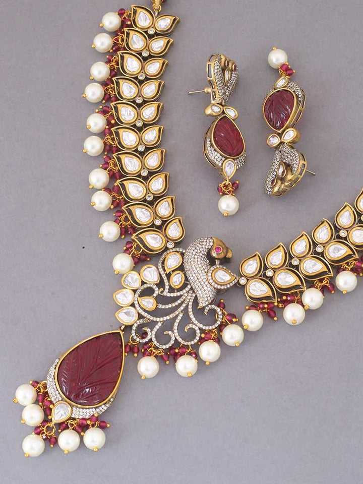 Maroon Fionnuala Jewellery Set