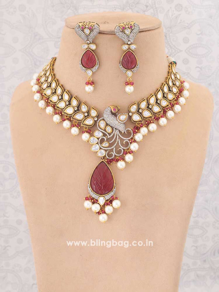 Maroon Fionnuala Jewellery Set