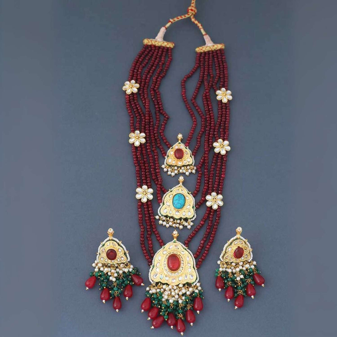 Maroon Fullara Jewellery Set