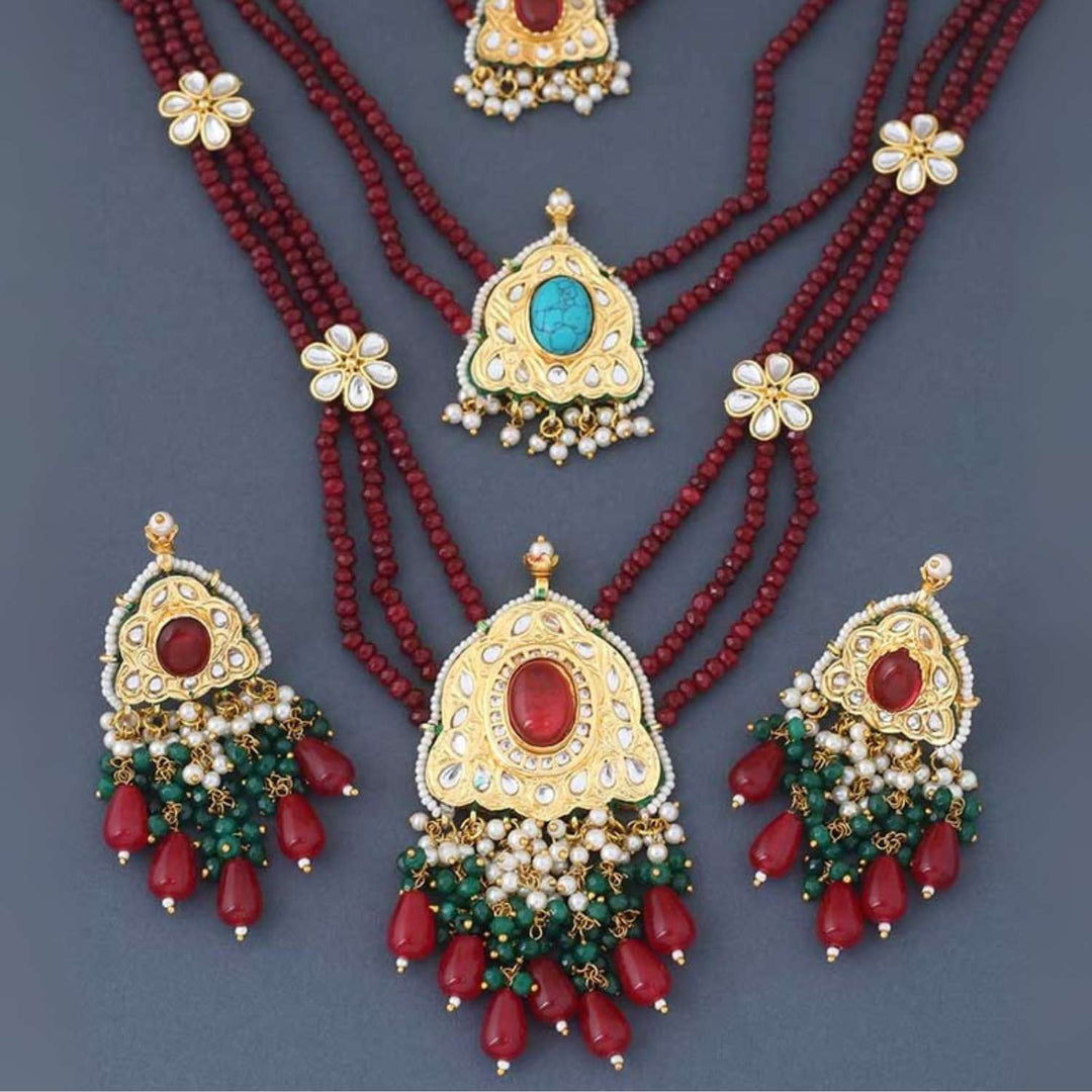 Maroon Fullara Jewellery Set