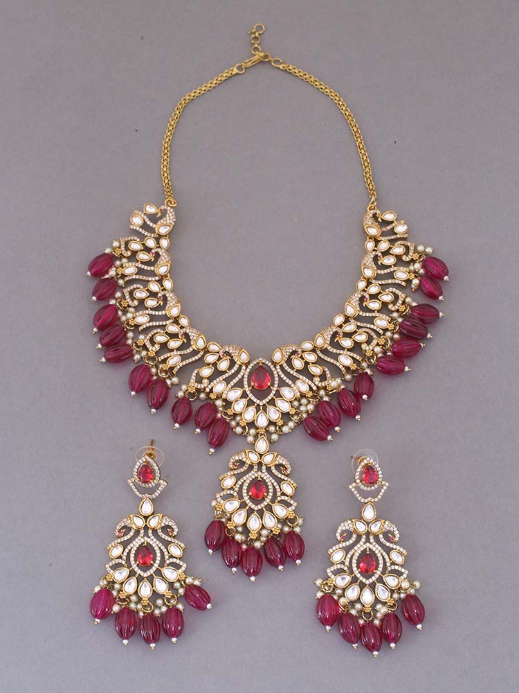 Maroon Greta Jewellery Set