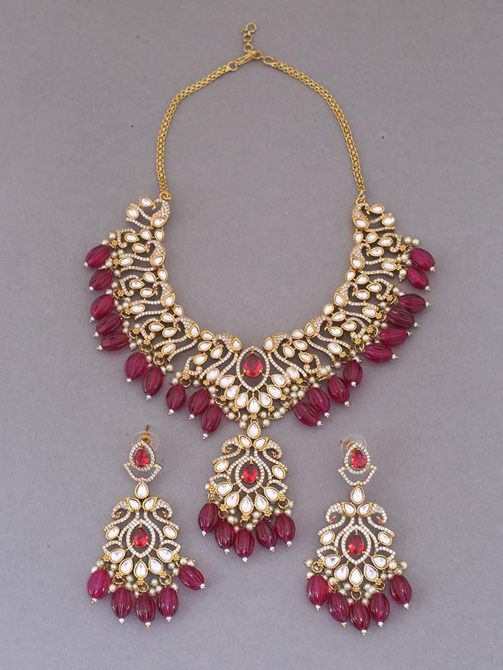 Maroon Greta Jewellery Set