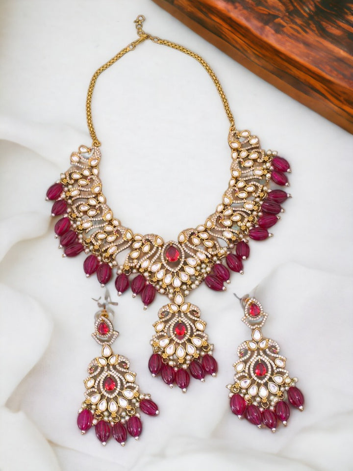Maroon Greta Jewellery Set