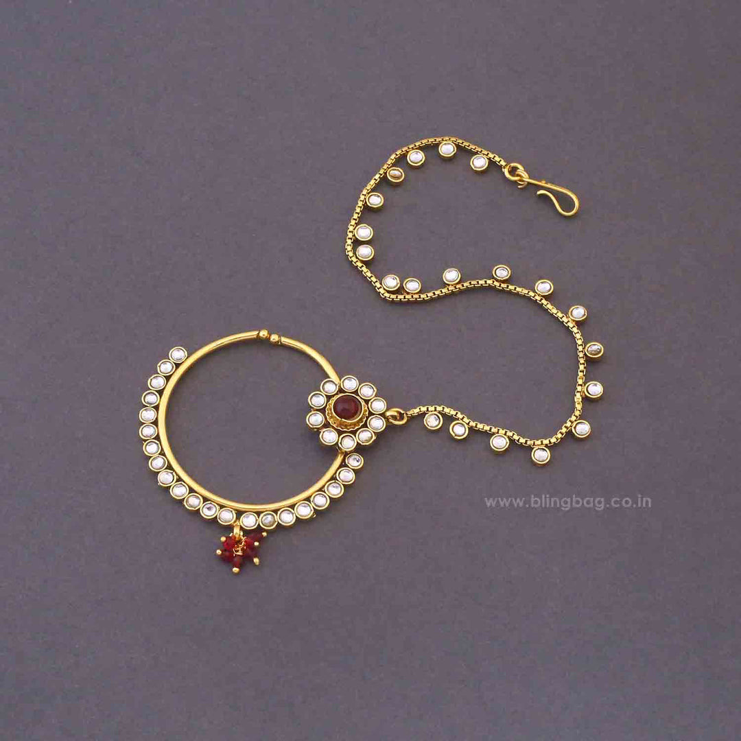 Maroon Jaiwanti Bridal Jewellery Set