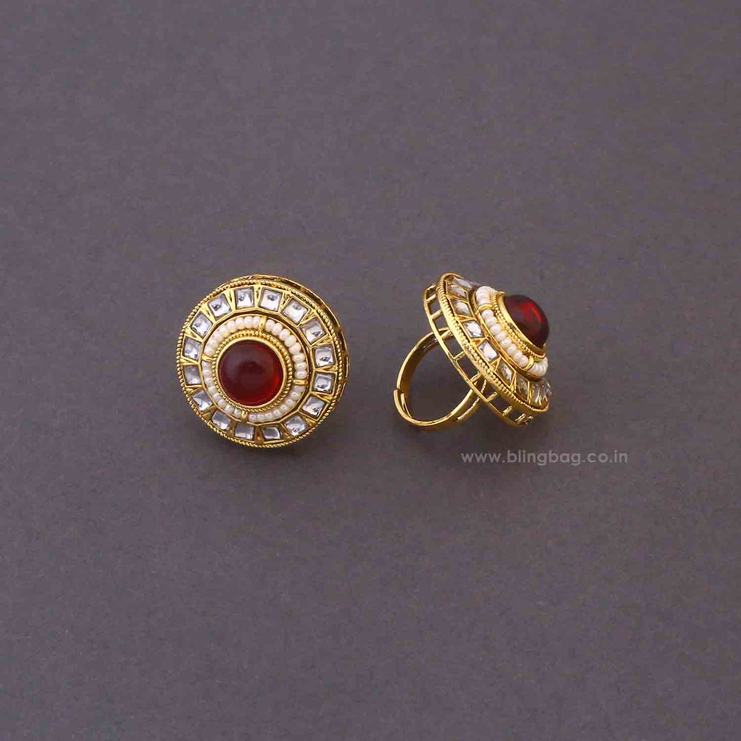 Maroon Jaiwanti Bridal Jewellery Set