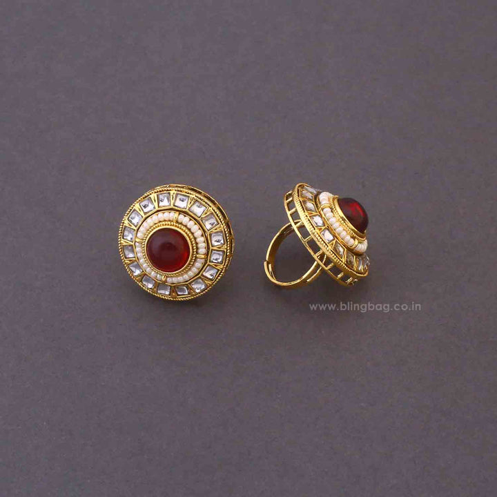 Maroon Jaiwanti Bridal Jewellery Set