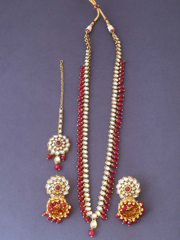 Maroon Janhvi Jewellery Set