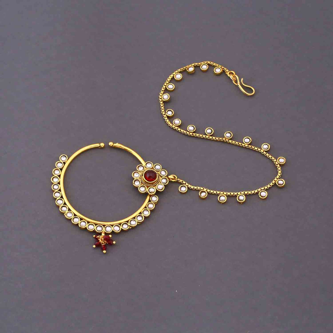 Maroon Kshirja  Kundan Bridal Jewellery Set