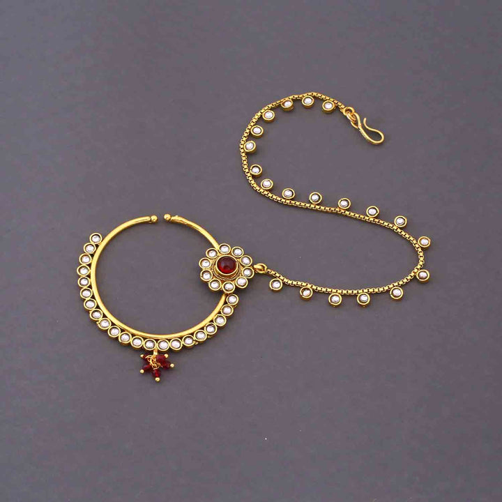 Maroon Kshirja  Kundan Bridal Jewellery Set