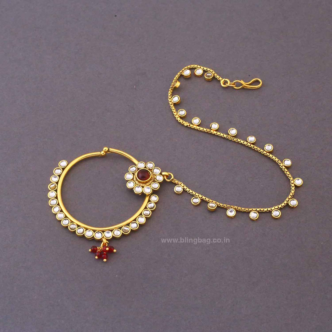 Maroon Lavika Kundan Bridal Jewellery Set